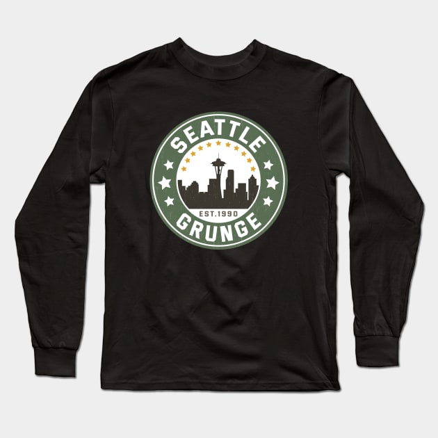 Seattle Grunge Long Sleeve T-Shirt by SunsetSurf